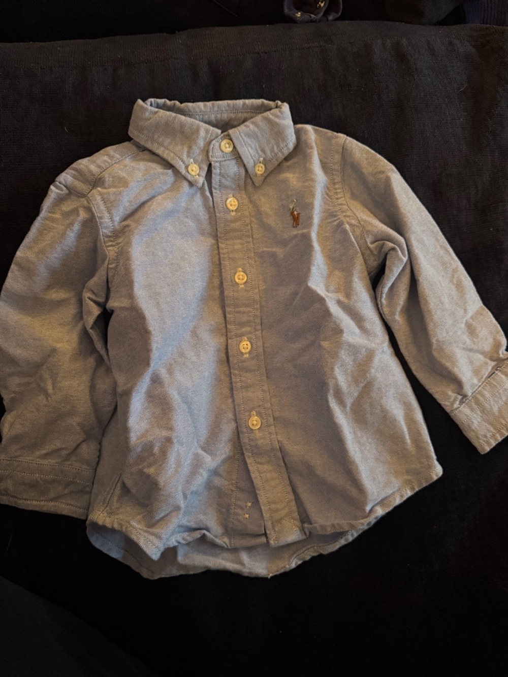 Ralph Lauren Light Blue Button-Down Oxford Shirt baby 12 months